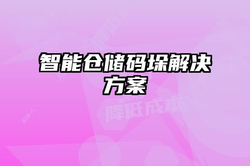 智能倉(cāng)儲(chǔ)碼垛解決方案