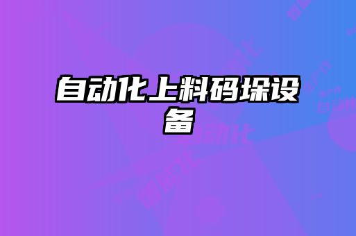 自動化上料碼垛設(shè)備