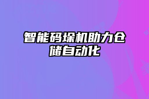 智能碼垛機(jī)助力倉儲自動化