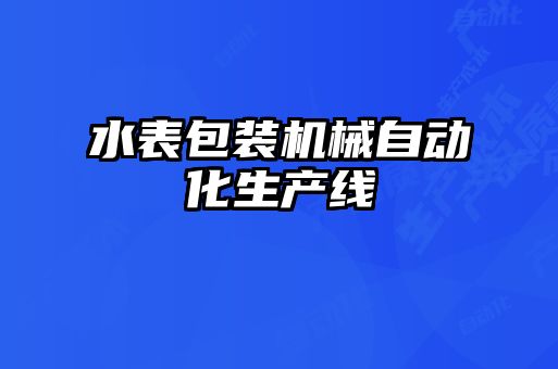 水表包裝機(jī)械自動化生產(chǎn)線