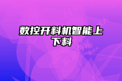 數(shù)控開料機(jī)智能上下料