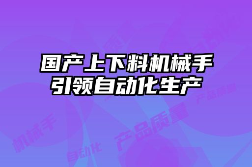 國產(chǎn)上下料機械手引領自動化生產(chǎn)
