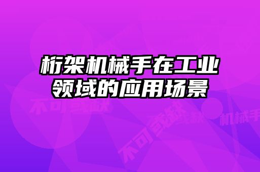 桁架機械手在工業(yè)領(lǐng)域的應(yīng)用場景
