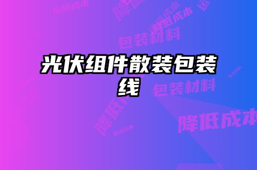 光伏組件散裝包裝線(xiàn)