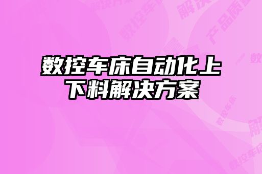 數(shù)控車床自動(dòng)化上下料解決方案