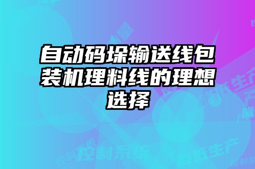 自動(dòng)碼垛輸送線(xiàn)包裝機(jī)理料線(xiàn)的理想選擇