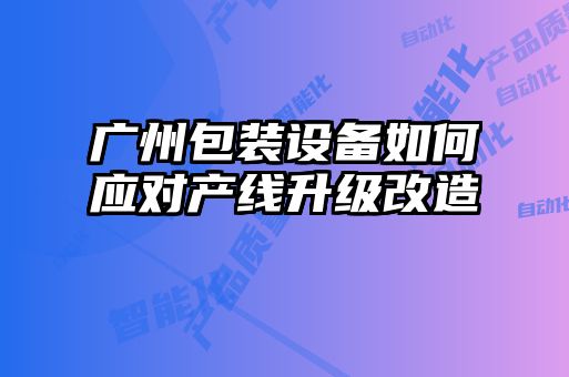 廣州包裝設(shè)備如何應(yīng)對(duì)產(chǎn)線升級(jí)改造