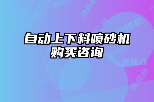 自動(dòng)上下料噴砂機(jī)購(gòu)買(mǎi)咨詢
