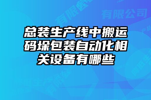 總裝生產(chǎn)線中搬運碼垛包裝自動化相關設備有哪些