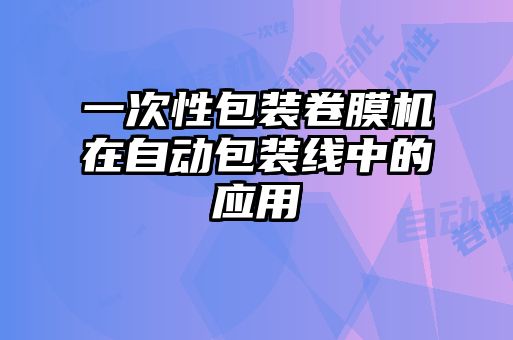 一次性包裝卷膜機在自動包裝線中的應用