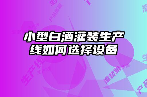 小型白酒灌裝生產(chǎn)線(xiàn)如何選擇設(shè)備