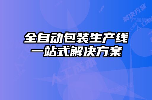 全自動包裝生產(chǎn)線一站式解決方案